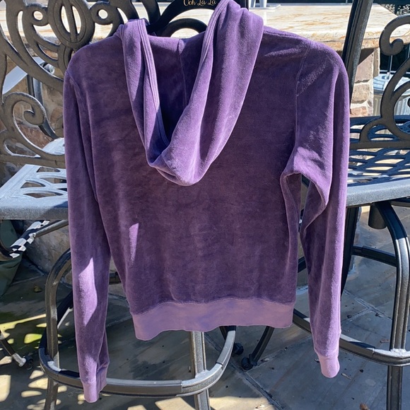 Juicy Couture 🔥 Zip up Hoodie Sweatshirt Purple Sz L - Picture 4 of 8